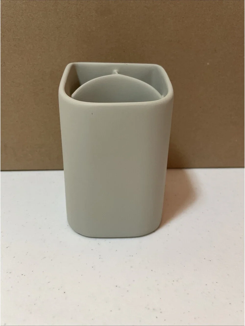 2 Pack - Stone Gray Toothbrush Holder NEW Quality Resin Material